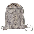 Digital Camo Drawstring Tote Bag w/ Zipper